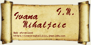 Ivana Mihaljčić vizit kartica